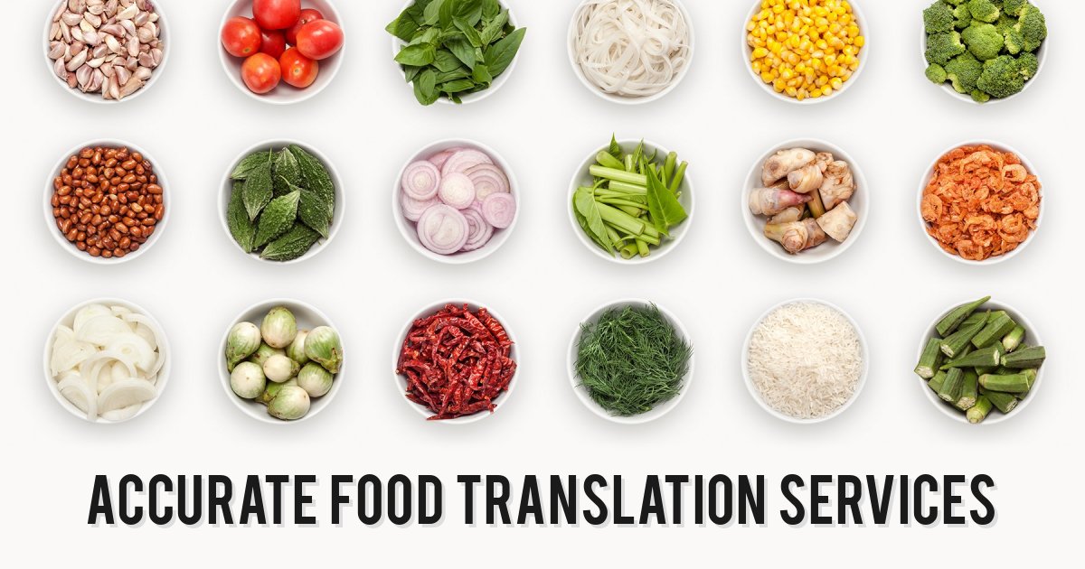Accurate food translation services